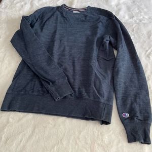 champion blue women's crewneck sweatshirt pullover size small